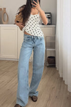 Dotted Backless Cami Top