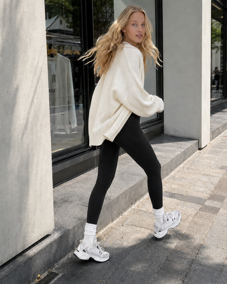 High-Waisted Brushed Fleece Sculpting Leggings Secondary image