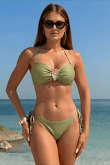 Printed Vacation Three Piece Swim Set
