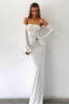 Wrap Style Off-Shoulder Mermaid Birthday Dress