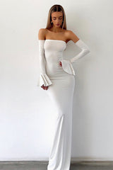 Wrap Style Off-Shoulder Mermaid Birthday Dress