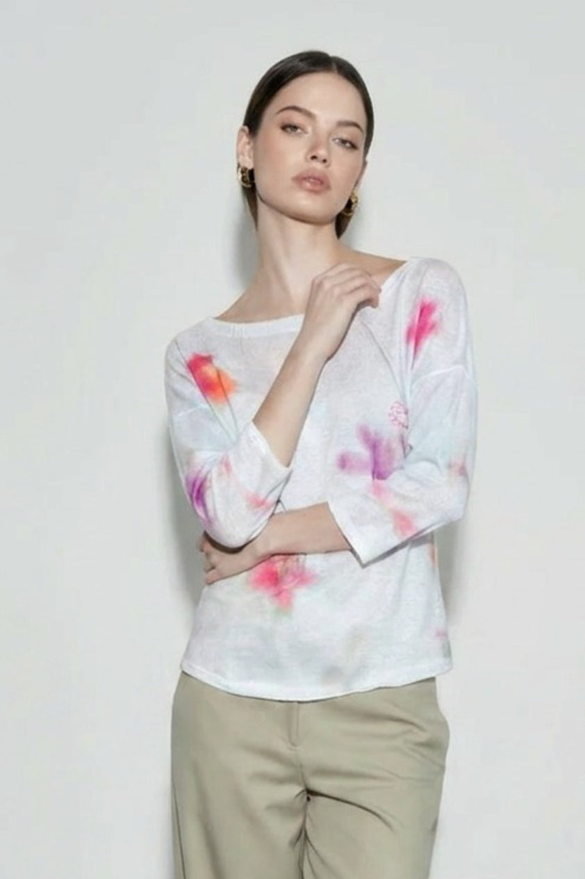 Floral Wide Collar Sheer Cover Up Main image
