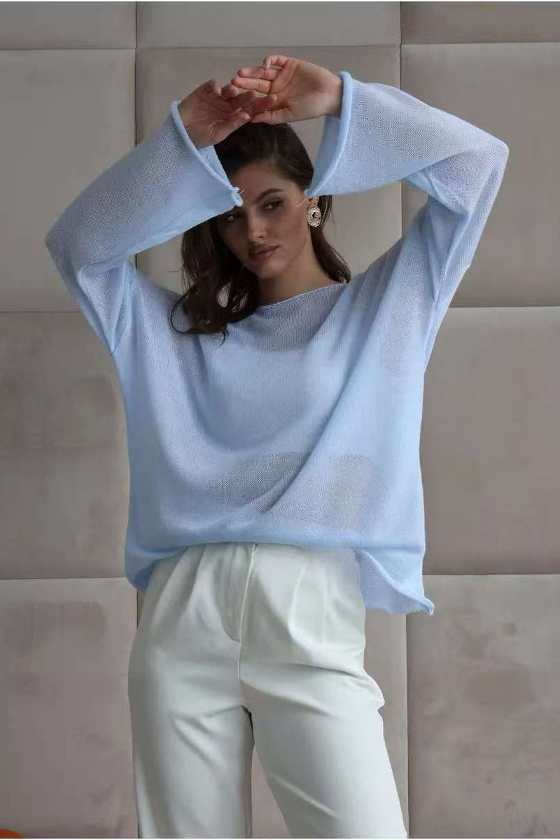 Lightweight Hollow Knit Sweater Main image