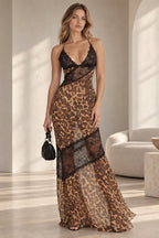 Weird Puss Mesh Patchwork Maxi Dress