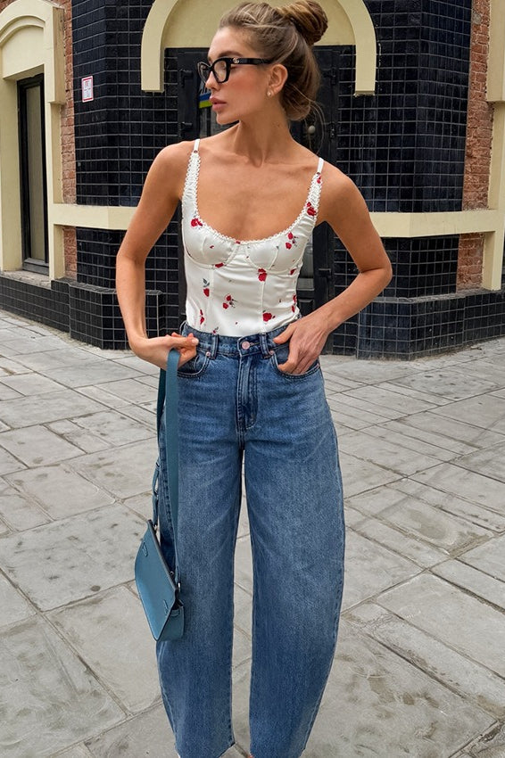 Floral Print Ruched Cami Top Main image