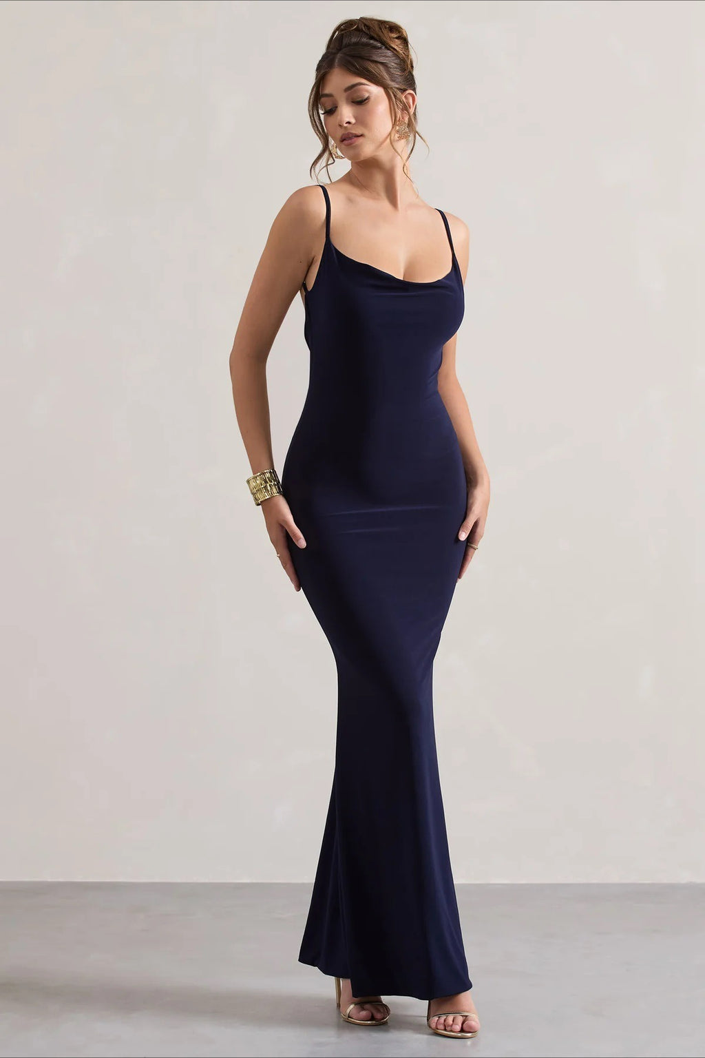 Lace Backless Cami Bodycon Mermaid Maxi Dress