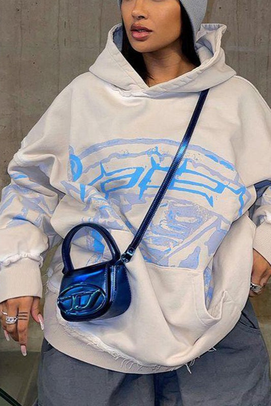 Casual Printed Pullover Hoodie Main image