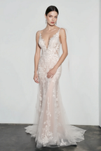 Spaghetti Strap Lace Mermaid Wedding Dress