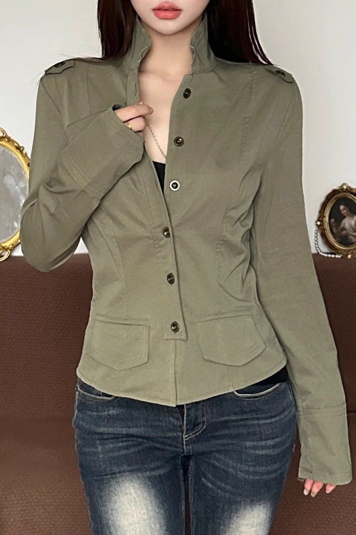 Panel Pocket Stand Collar Jacket Secondary image