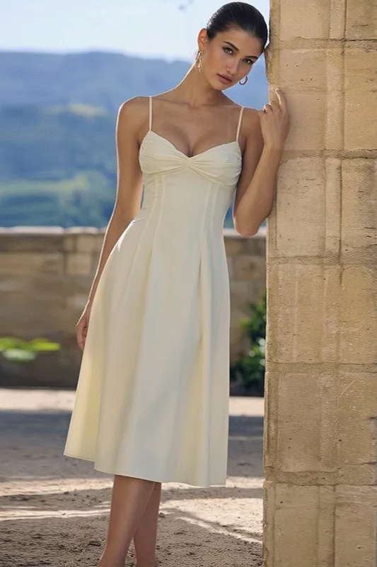 Solid Corset Low Cut Strappy Party Dress Secondary image
