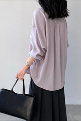 Elegant Romantic Retro Relaxed Long Sleeve Top