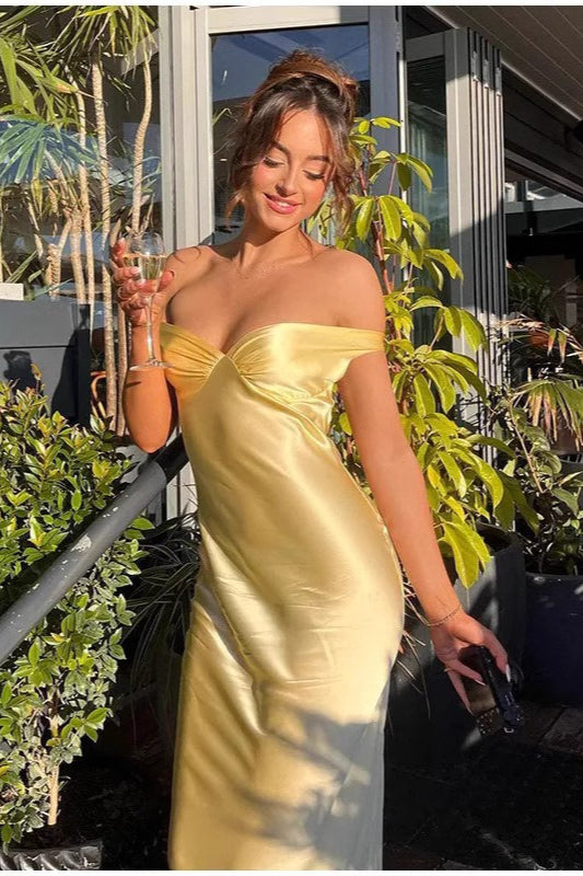 Strapless Backless Silk Dress Main image