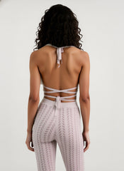 Cutout Bikini Top Tie Pants Vacation Set