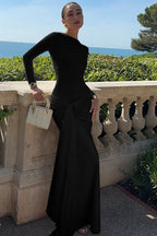 Tie-Waist Bodycon Maxi Work Dress