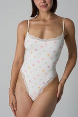 Floral Lace Slim Chic Bodysuit