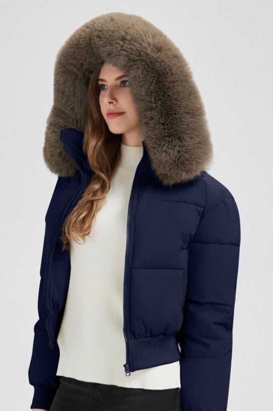 Quilted Hooded Puffer Short Coat Secondary image