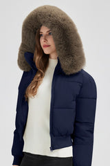 Quilted Hooded Puffer Short Coat
