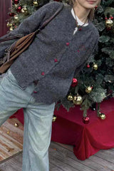 Vintage Loose Fit Round Neck Knit Sweater