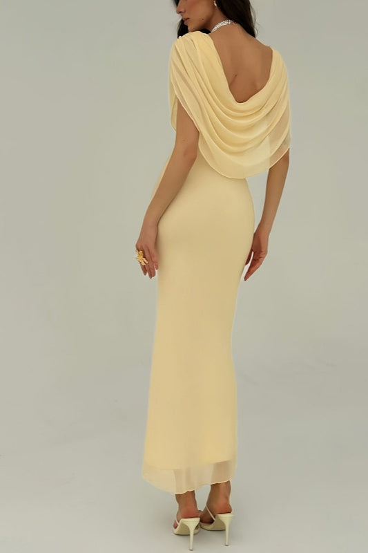 Elegant Solid Slim Fit Formal Dress Secondary image