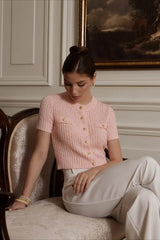 Single-Breasted Knitted Office Cardigan