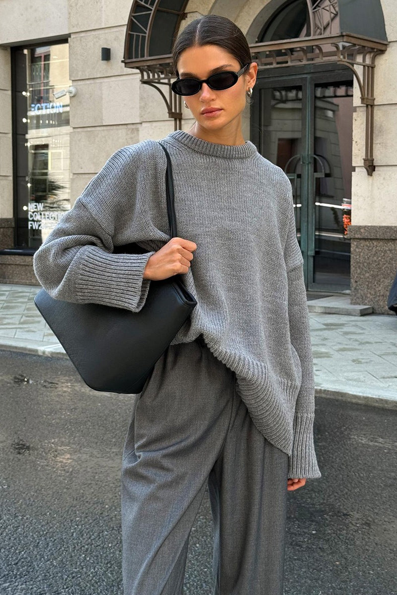 Casual Solid Color Pullover Sweater Main image