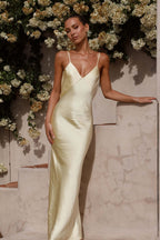 Backless Cami Silk Dress