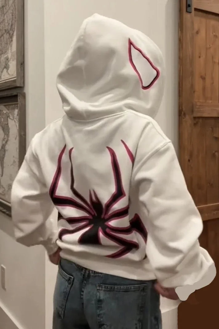 Gothic Y2K Oversized Zip Hoodie