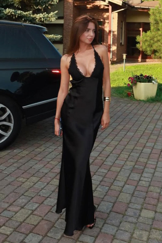 Spaghetti Strap Open-Back Party Dress Main image