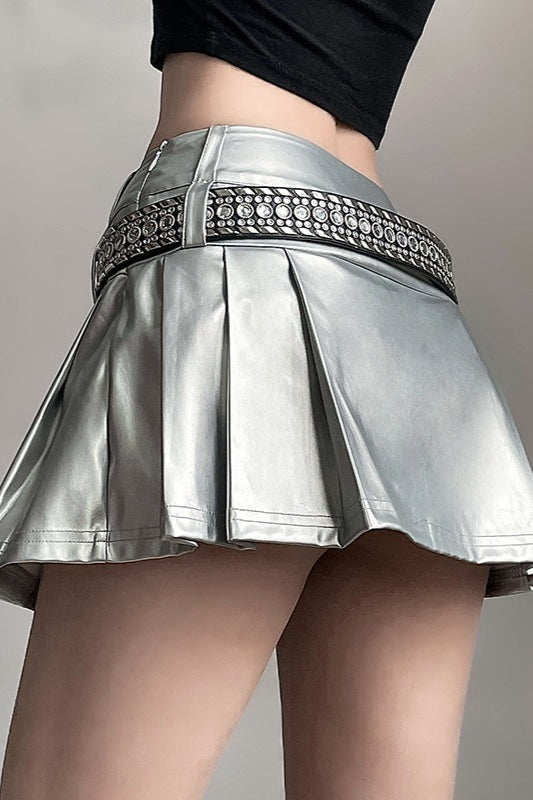 High Waist Pleated Bodycon Skirt Secondary image