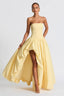Solid Color Tie Front Bodycon Prom Dress