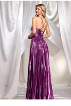 Sleeveless Backless Halter  Slit Formal Dress