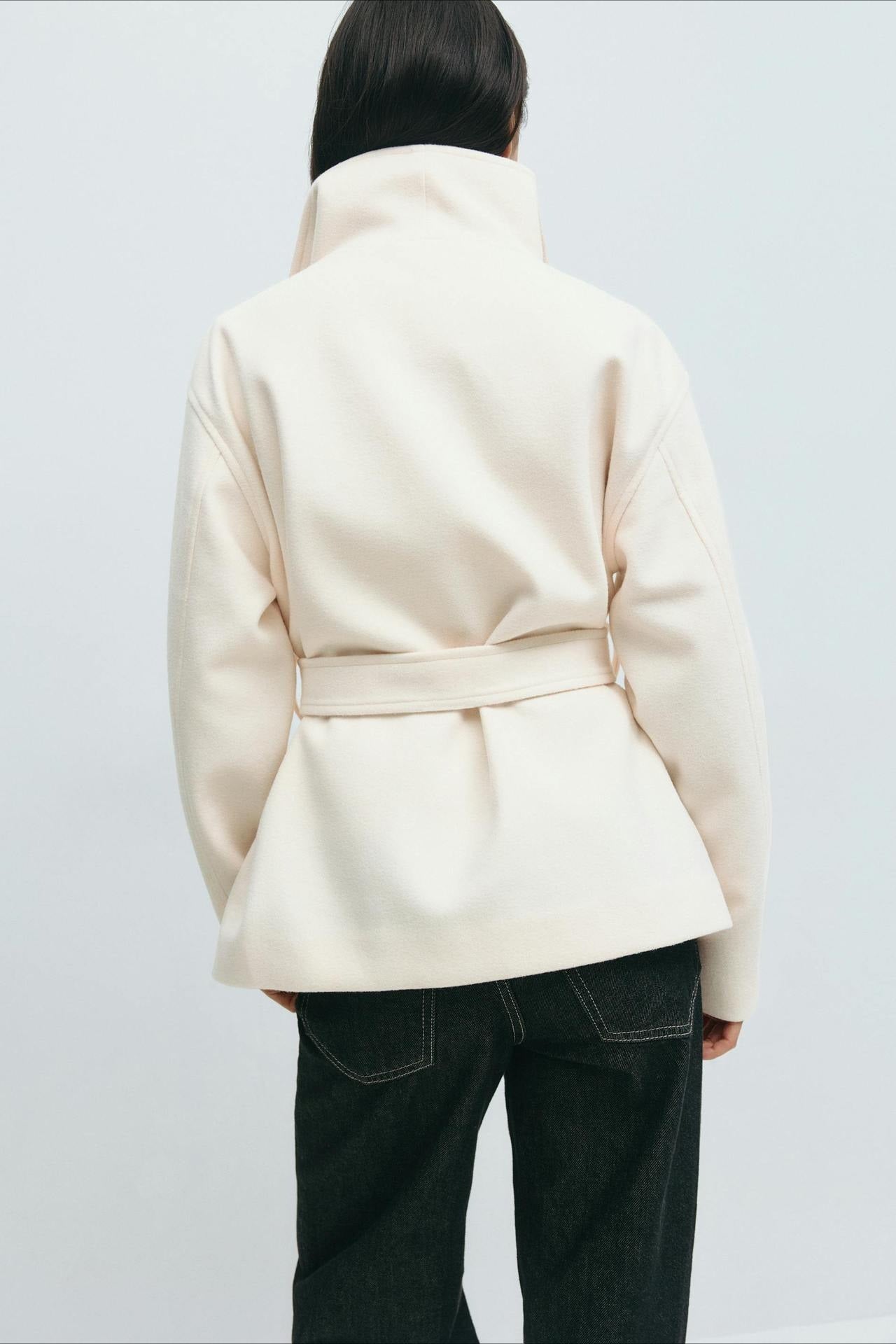 Structured Double Faced Wool Midi Coat Secondary image