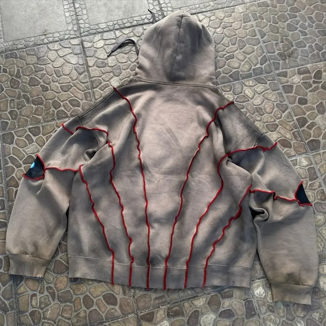 Eye Patchwork Gothic Hoodie Main image
