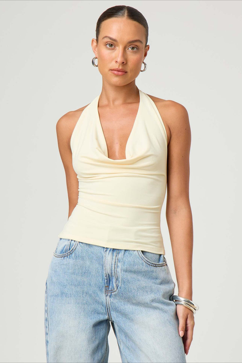 Halter Backless Cami Slim Fit Crop Top