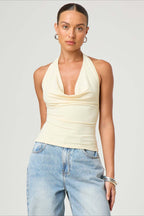 Halter Backless Cami Slim Fit Crop Top