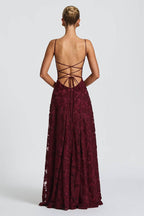 Backless Chiffon Maxi Dress