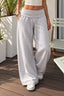 Foldover Waist Relaxed Wide Leg Pants