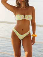Floral Bandeau Bikini Set