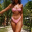 Floral Bandeau Bikini Set rose / S