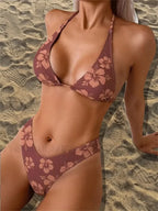 Floral Printed Bandage Bikini Set