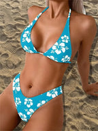 Floral Printed Bandage Bikini Set