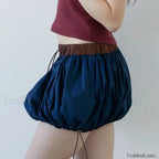 Gothic Contrast Pocket Mini Skirt