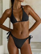 Halter Neck Tie Bikini Set