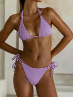 Halter Neck Tie Bikini Set