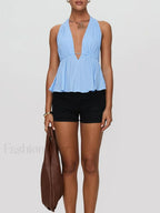 Halter Sexy Backless Crop Top