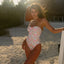High Cut Floral Bandeau One Piece pink / S