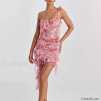 Hit Color Slim Skirt Two Piece Set PINK SKIRT / S