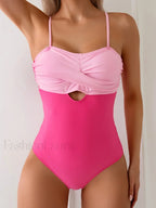 Hot Pink Contrast Sport One Piece