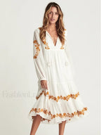 Lace Up Mini Boho Dress