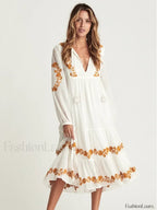 Lace Up Mini Boho Dress